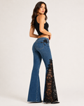 Midnight Lace Flare Jeans
